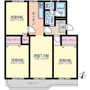 つきみ野ビレジD【2階】の間取り