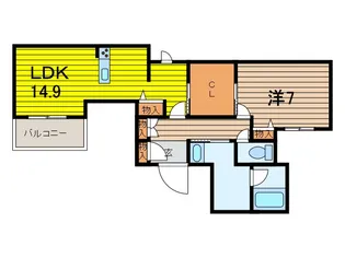 ナンバーアンフィニ【1階】の間取り