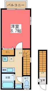 東京都渋谷区幡ヶ谷1【アパート】の間取り