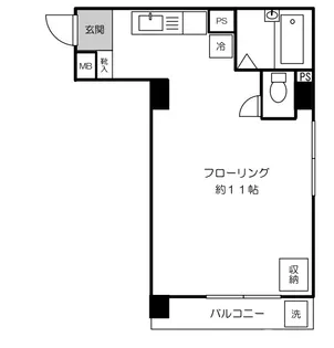 ワコー人形町マンション【5階】の間取り
