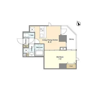 Lien西五反田【4階】の間取り