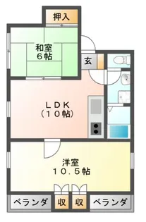 ラ・コートはびきの【3階】の間取り