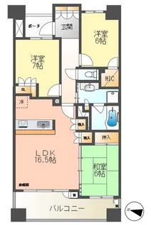 ブランズシティ港南台うぐいすの杜【10階】の間取り