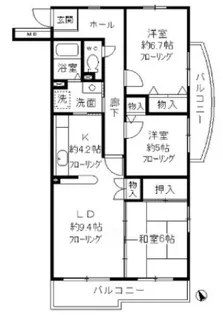 コーポレート小金井梶野通り6号棟(コーポレートコガネイカジノドオリロク【3階】の間取り