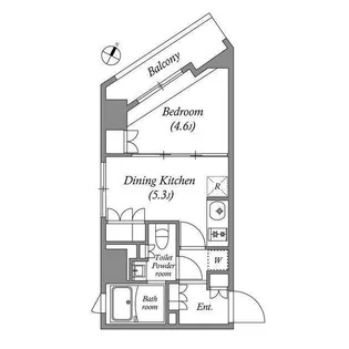 ラクレイス横濱関内【8階】の間取り