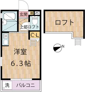 キューブハウスC棟【2階】の間取り