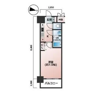 プレサンス堺筋本町センティス【4階】の間取り