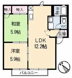 キャトルセゾン B棟【1階】の間取り