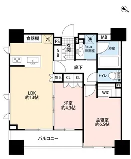 ルフォン築地ザ・レジデンス【5階】の間取り