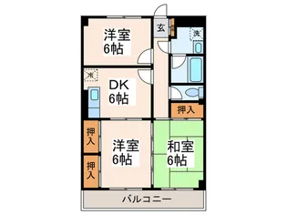 宮の下マンション【3階】の間取り