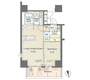 ヴェルデコート西新宿【11階】の間取り