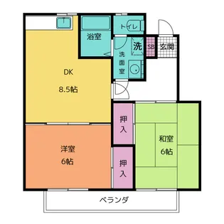 サニーハイツ【2階】の間取り
