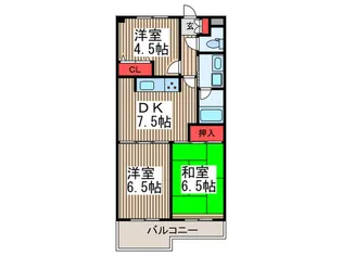 朝日プラザ川口芝【5階】の間取り