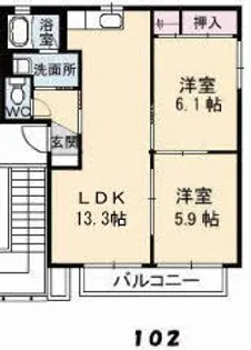 シャーメゾンS A棟【1階】の間取り