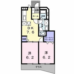サン・シャルムkiku【1階】の間取り