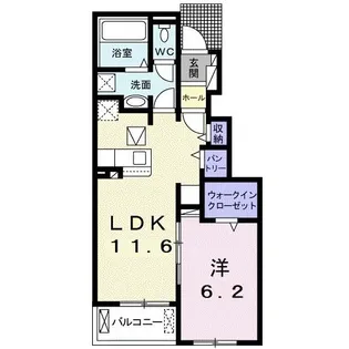 プリムローズ神宮西【1階】の間取り