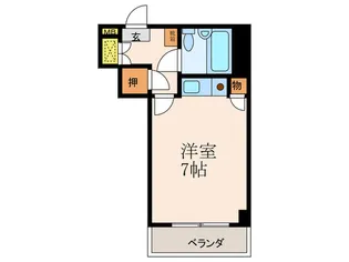 フロントリバー東難波【3階】の間取り