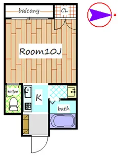 クオリティハイツ稲荷町【2階】の間取り