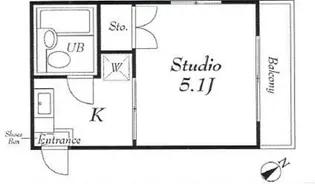 グリーンコーポ東林間【2階】の間取り