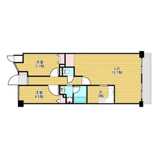 モンテベルデ豊中【5階】の間取り