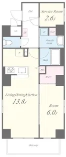 MEIN SCHLOSS亀戸【5階】の間取り