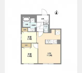 ウェルスクエア西大井【5階】の間取り