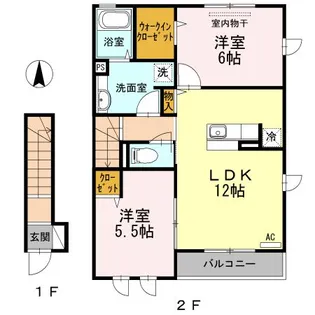 セジュールSakuraVI【2階】の間取り