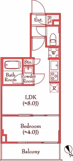 ルミーク関内II【2階】の間取り