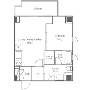 プレミアステージ芝公園【9階】の間取り