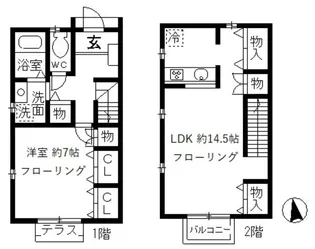 プルミエ葛西【1階】の間取り