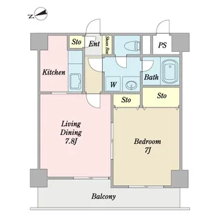 モデルノ(住居部分)【4階】の間取り