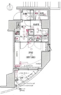 グランティアラ新御徒町アジールコート【5階】の間取り