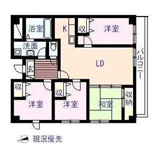 パークハイム小白川(ダイヤ119小白川)【4階】の間取り