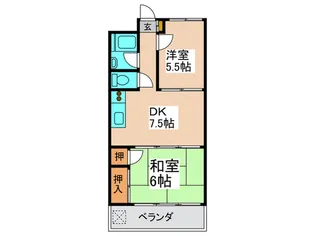 マロンクレ-ル【4階】の間取り