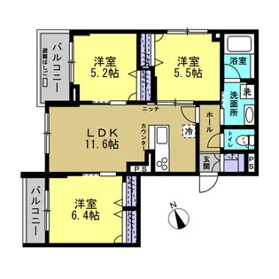 ゼフィール【2階】の間取り