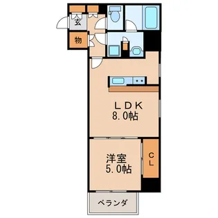 カスタリア栄【3階】の間取り