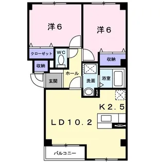 プロムナードI【1階】の間取り