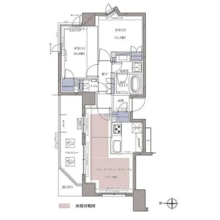 ディームス横濱青木町【3階】の間取り