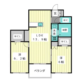 グラン ヴィラージュ【2階】の間取り