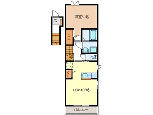 F ヴィレッジ【2階】の間取り
