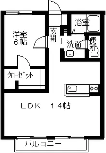 シャーメゾン杉原【1階】の間取り