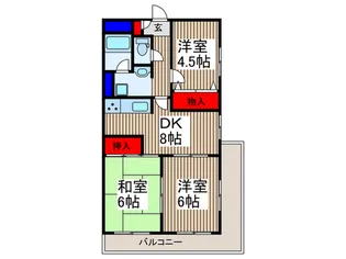 サンレガーロ戸田【4階】の間取り