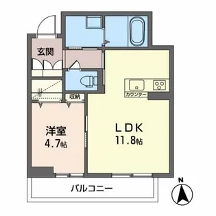 シアラ杜せきのした【3階】の間取り