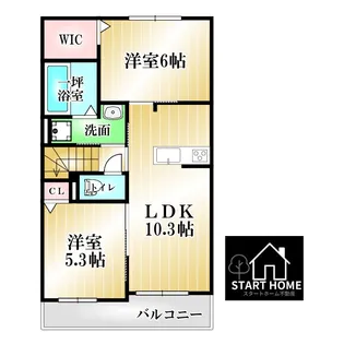 フレーシュ風雅I【2階】の間取り