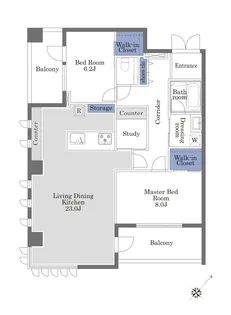ガーデンハウス中目黒【1階】の間取り