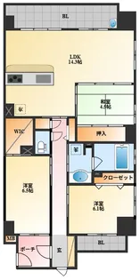 サーパス三芳【5階】の間取り