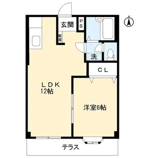 エルディムサカエ【1階】の間取り