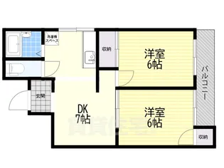 メゾーネ南田辺【3階】の間取り