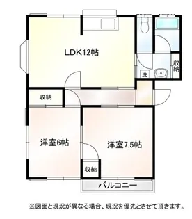 ホミリハイツD棟【1階】の間取り