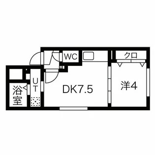 ル・ドゥジエム【4階】の間取り